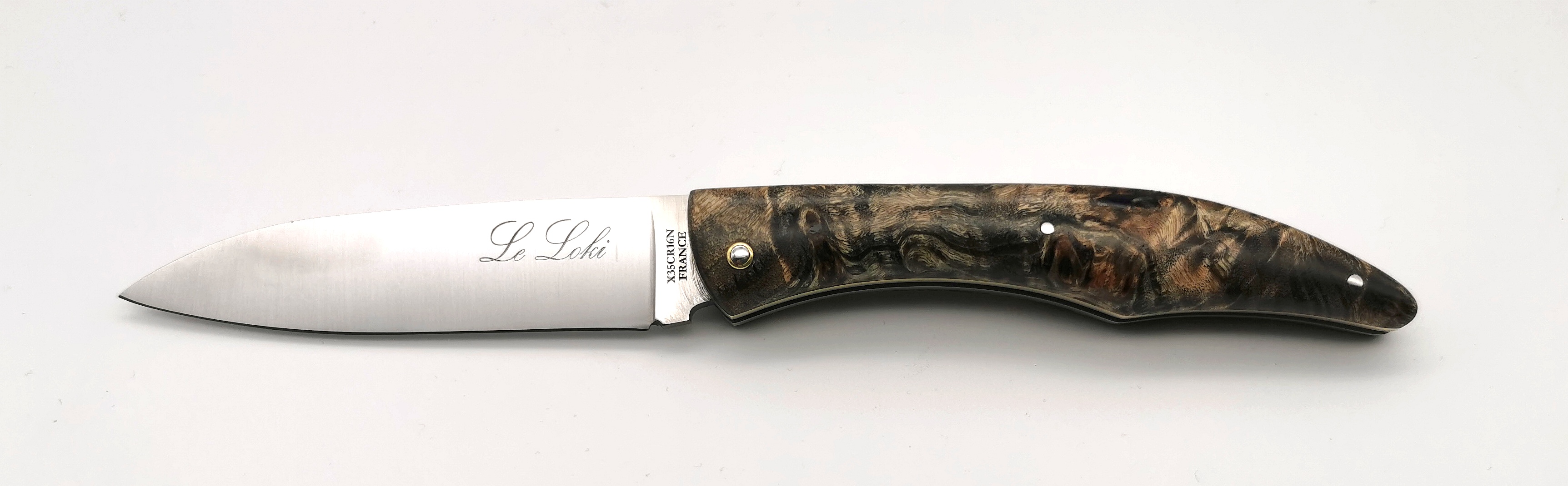 Laguiole Village Loki Kaki Pappelholz Doppelplatine