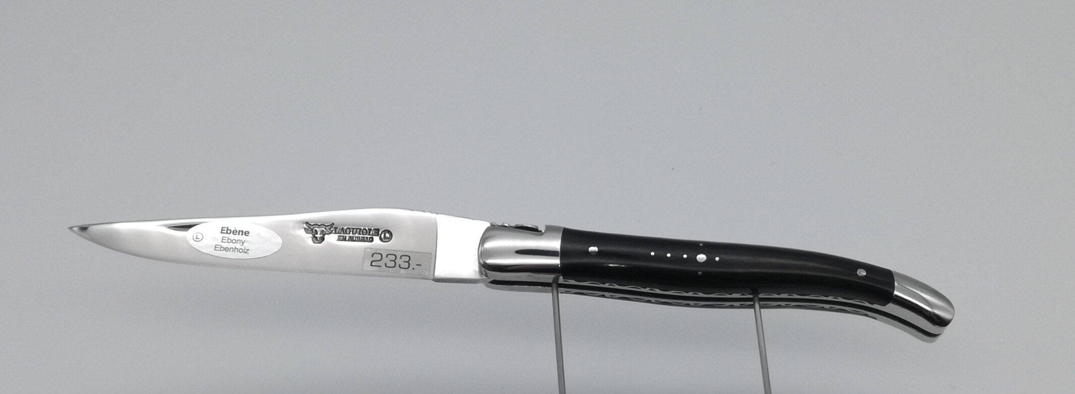 Laguiole en Aubrac 12cm Ebenholz Doppelplatine 2 Mitres