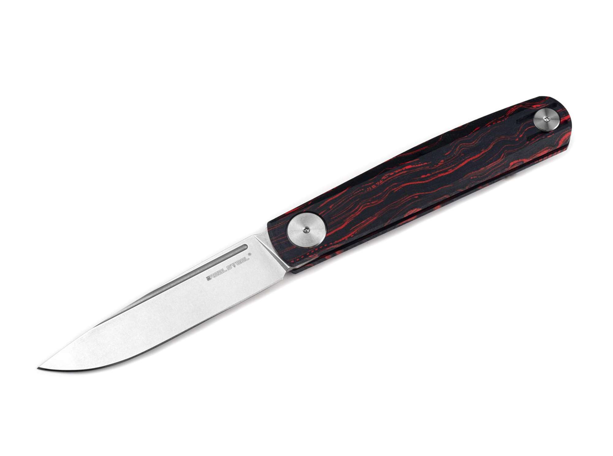 Real Steel Gslip Compact Damascus G10 Ocean Red 