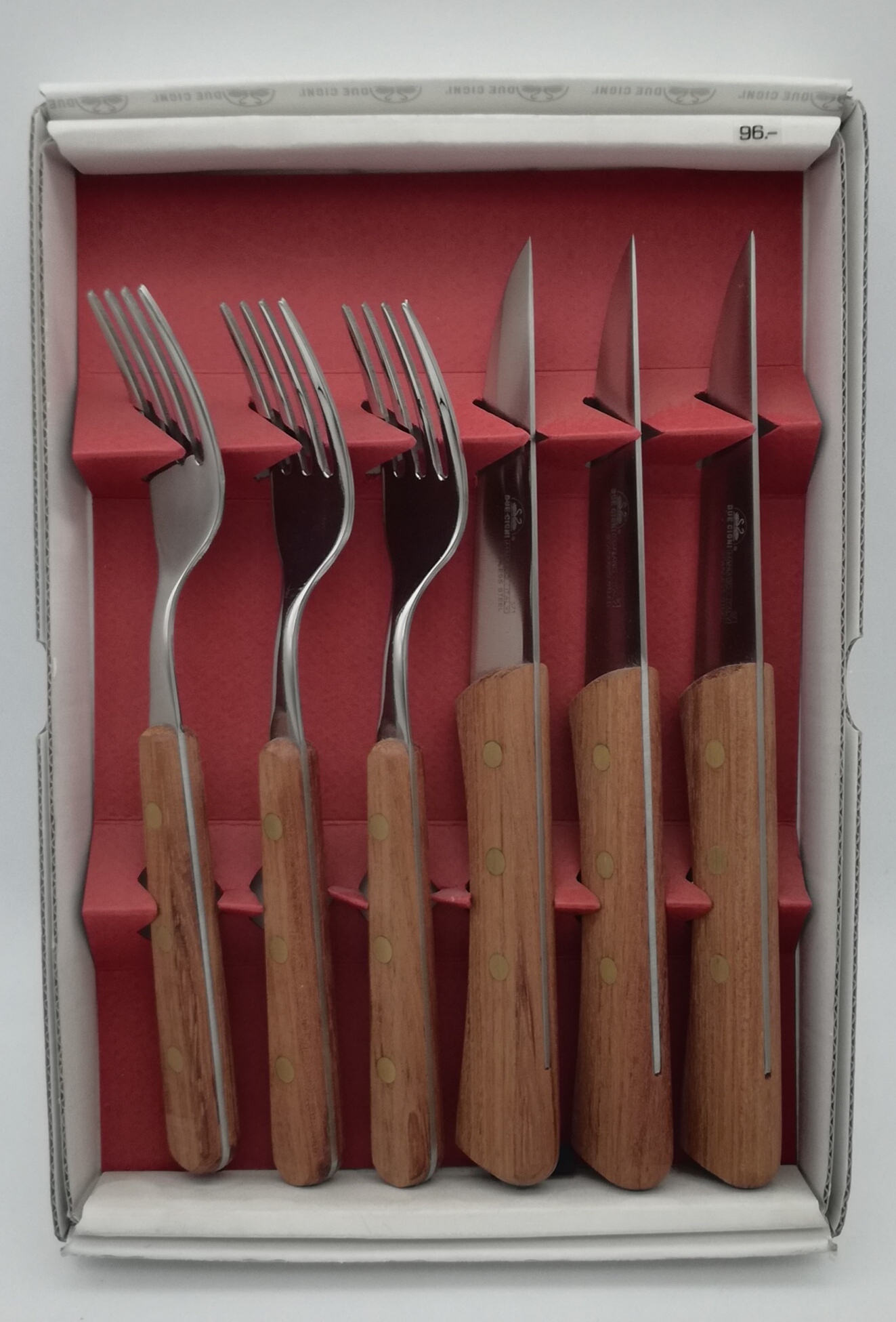 Due Cigni Steakmesser Set 6tlg. Kirsche