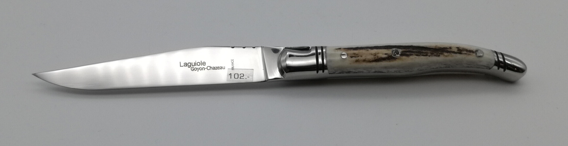 Goyon Chazeau Steakmesser Prestige Hirschorn poliert