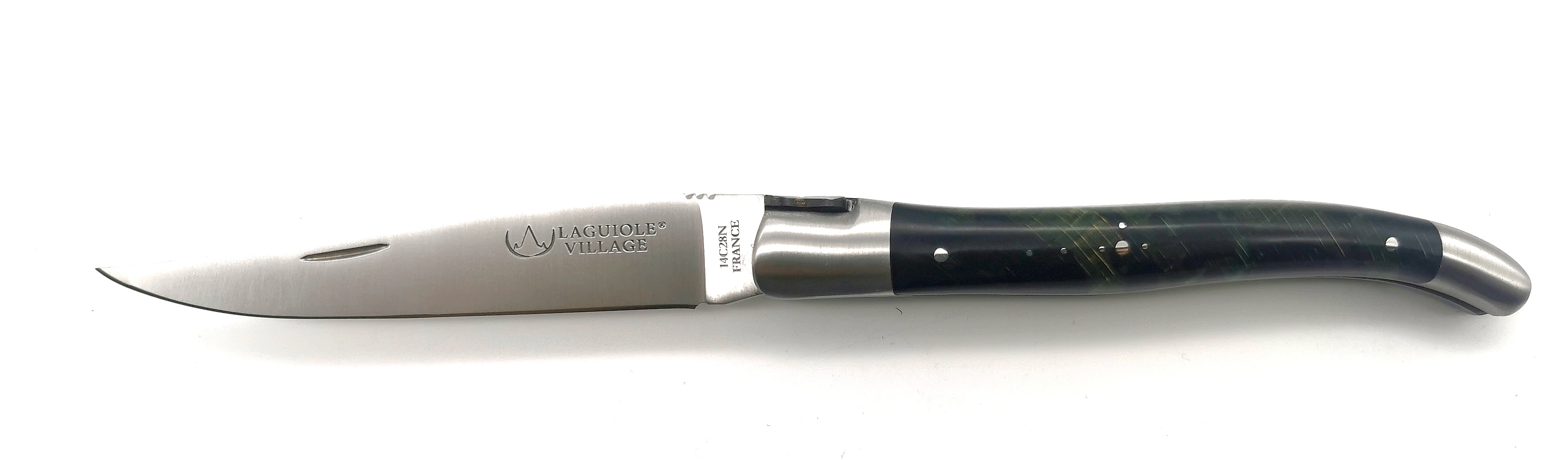 Laguiole Village 12cm Buche grün einfach