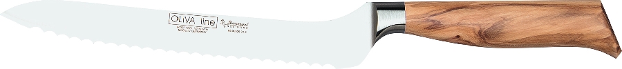Burgvogel Oliva Line Brotmesser gebogen