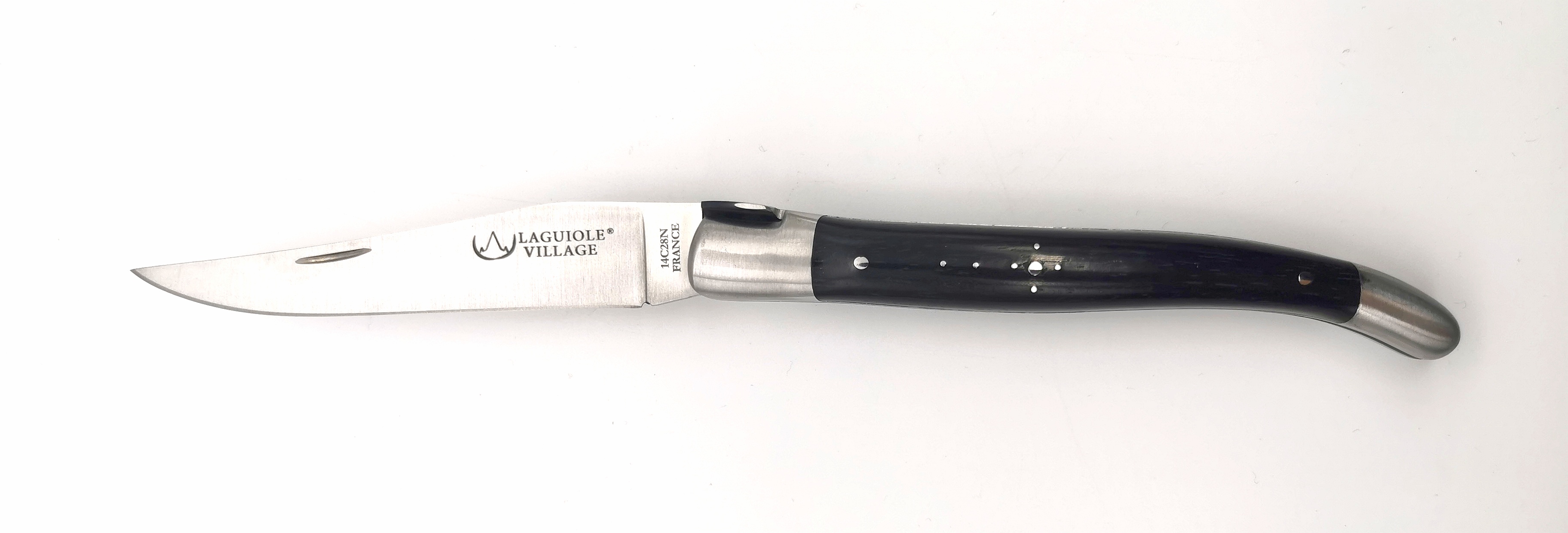 Laguiole Village 12cm Ebenholz einfach blanke Biene