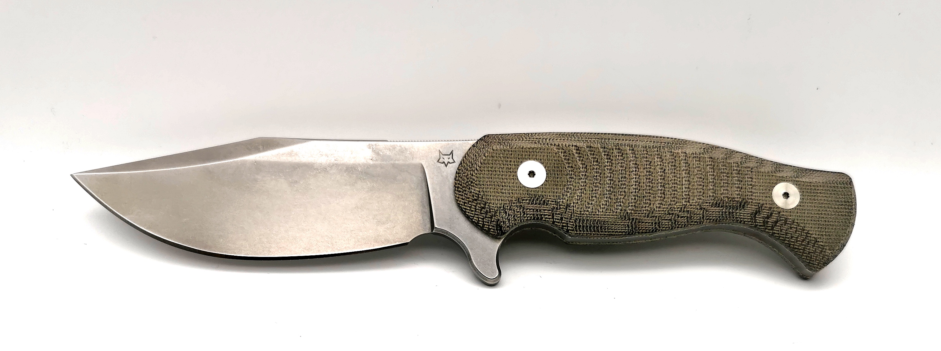 Fox Knives East Wood Tiger Micarta OD Green
