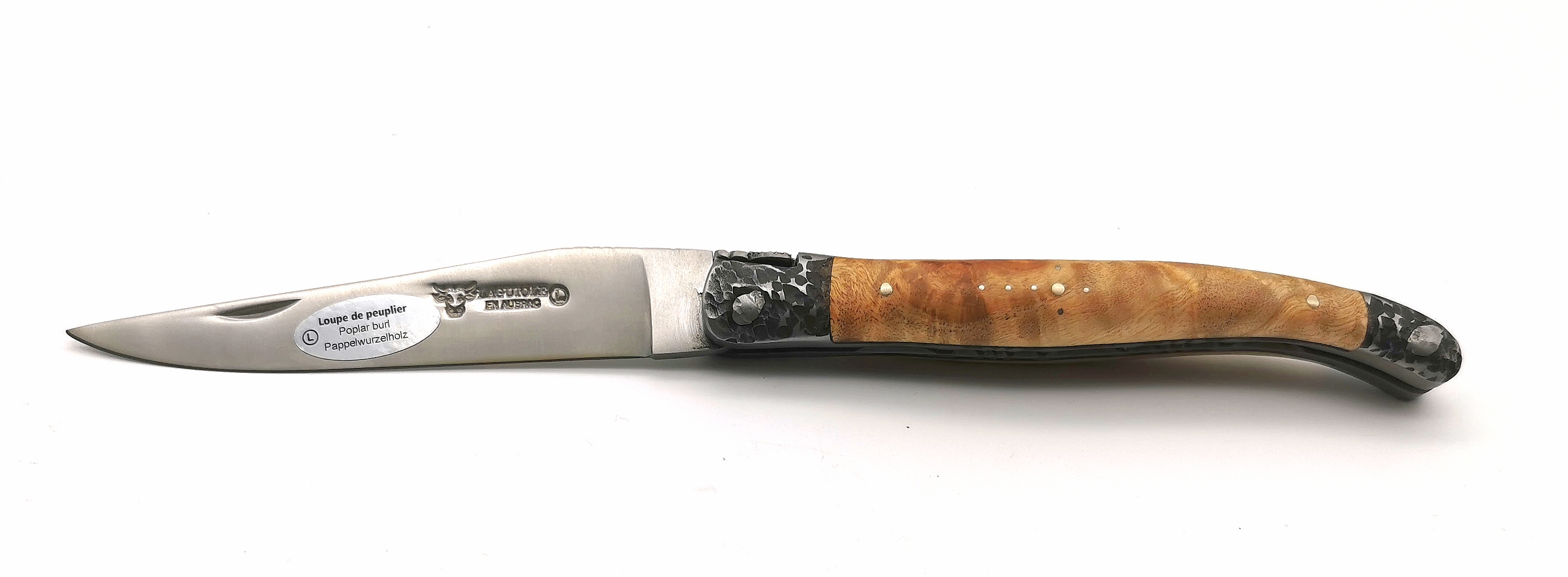 Laguiole en Aubrac 12cm Pappelwurzel Doppelplatine