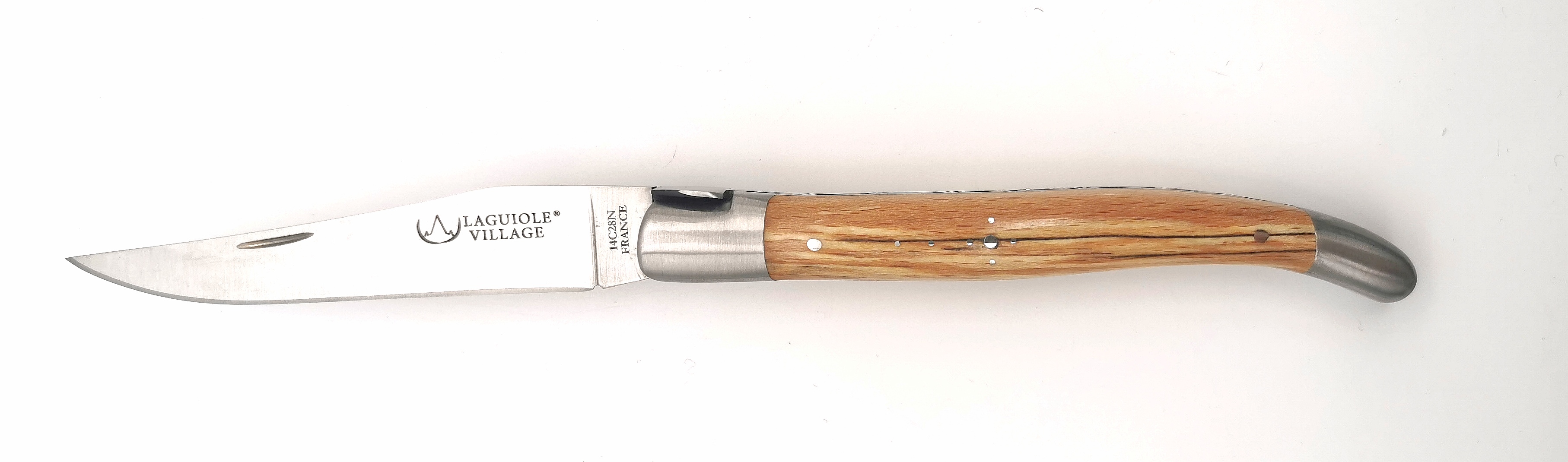 Laguiole Village 12cm stabilisierte Buche einfach blanke Biene