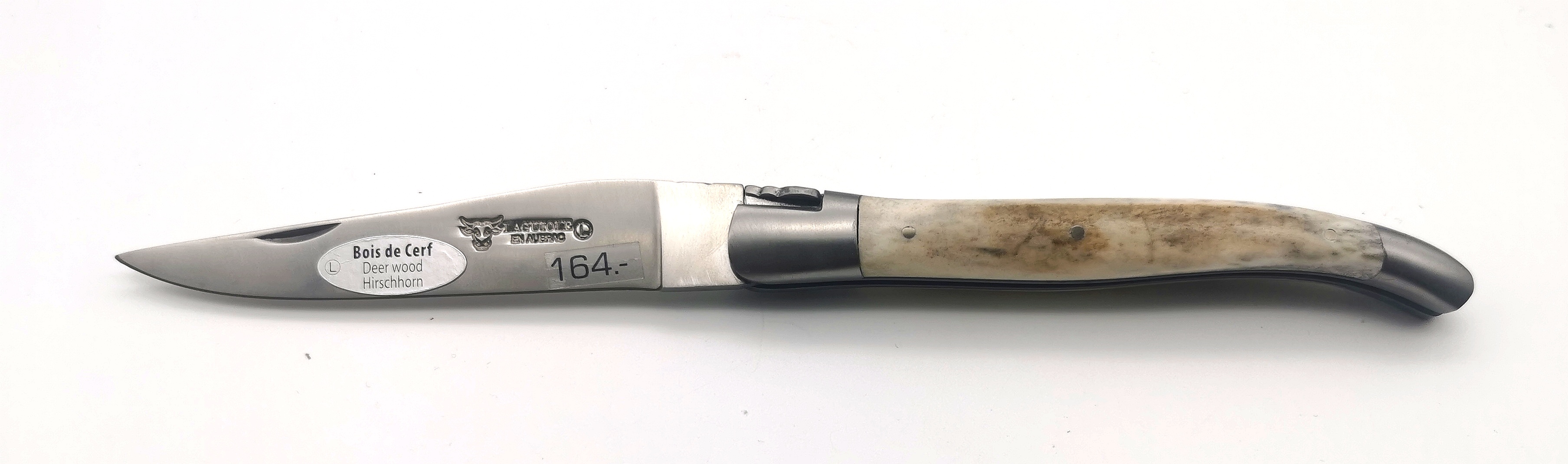 Laguiole en Aubrac 12cm Hirschorn 2 Mitres