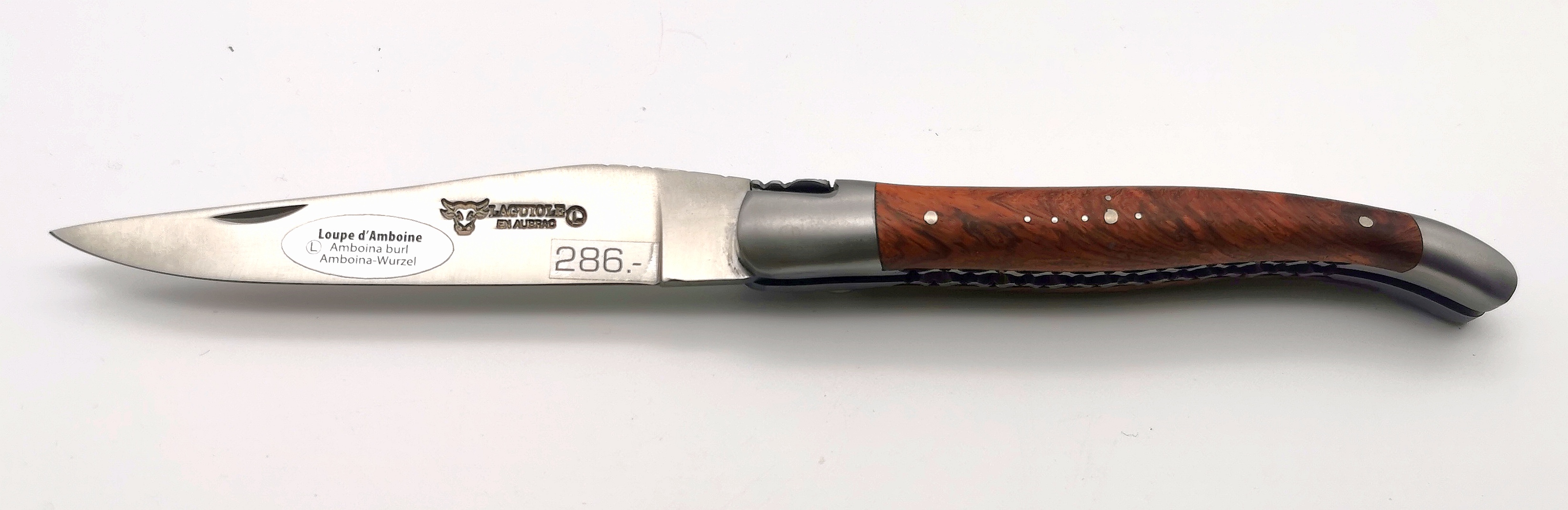 Laguiole en Aubrac 12cm Amboina-Wurzel 2 Mitres