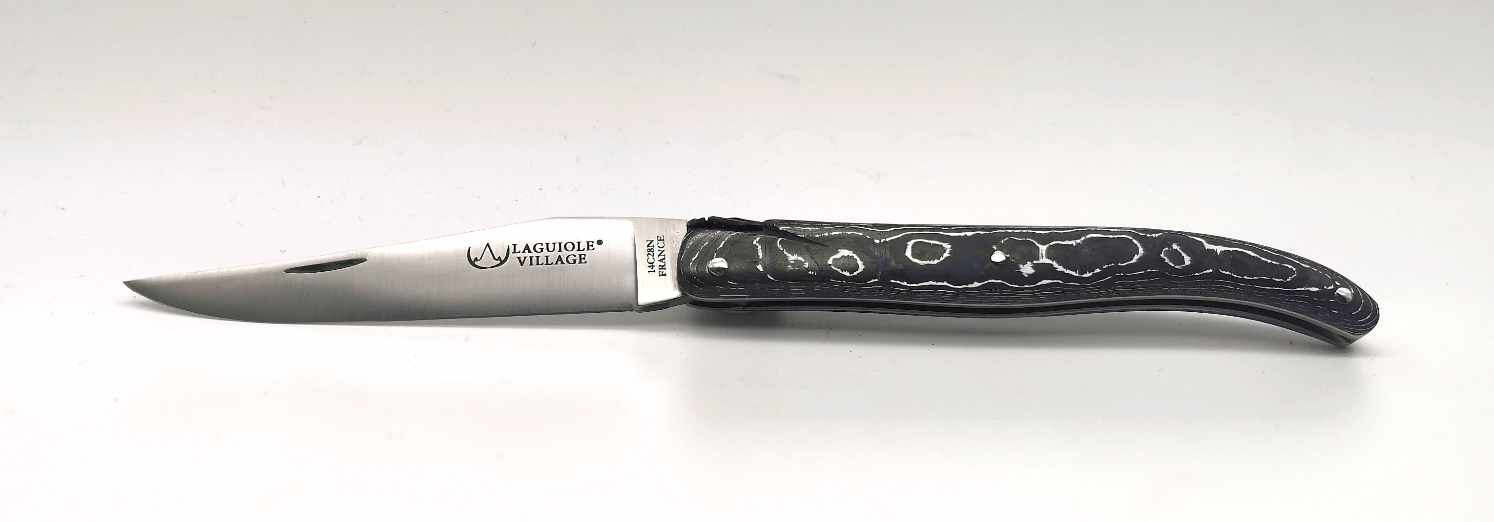 Laguiole Village 12cm Karbon Spinne