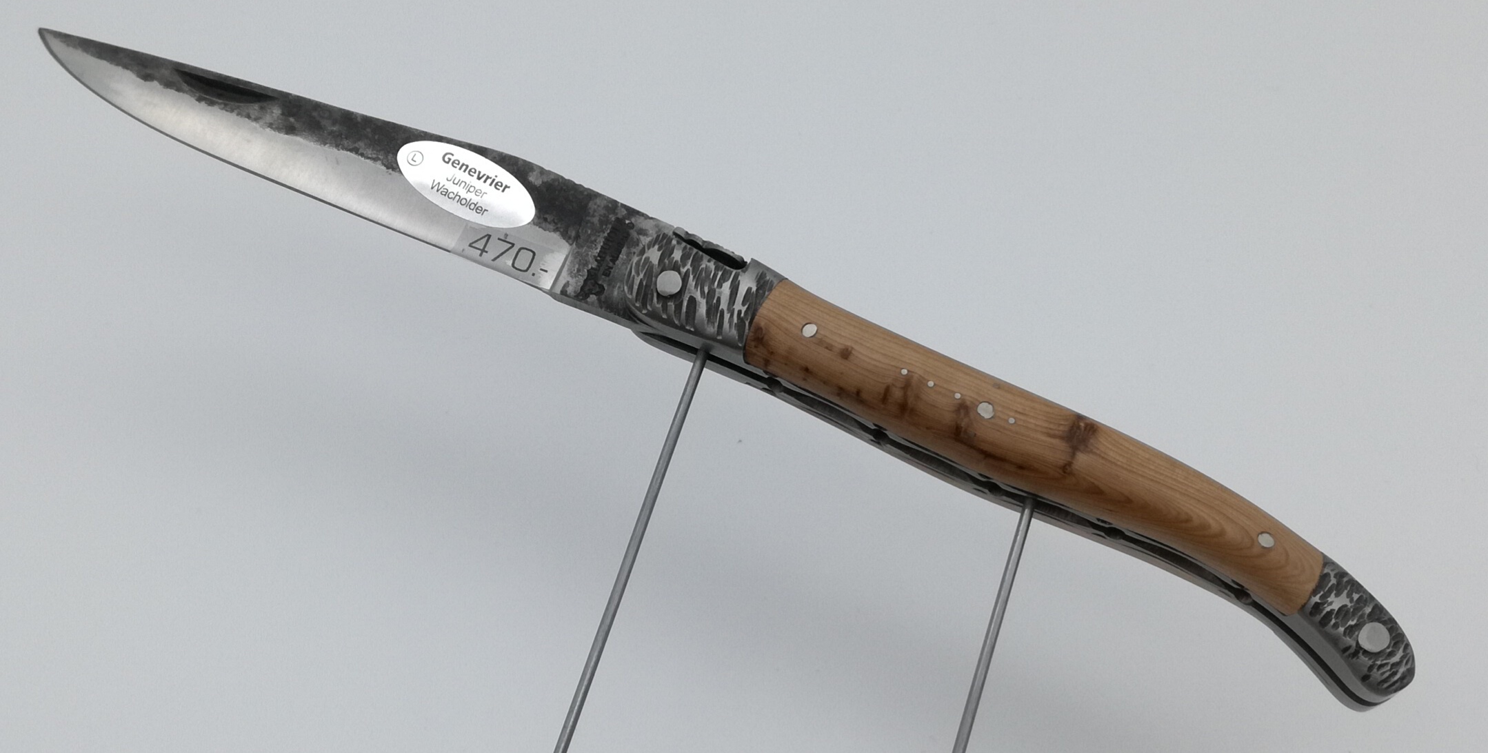 Laguiole en Aubrac 12 cm Brut de Forge Wacholder 2 Mitres